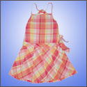 DPHD - Waist Plaid Halter Dress